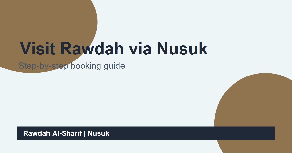 Nusuk Uygulamasi Uzerinden Rawdah Al-Sharif Ziyareti Nasil Rezerve Edilir